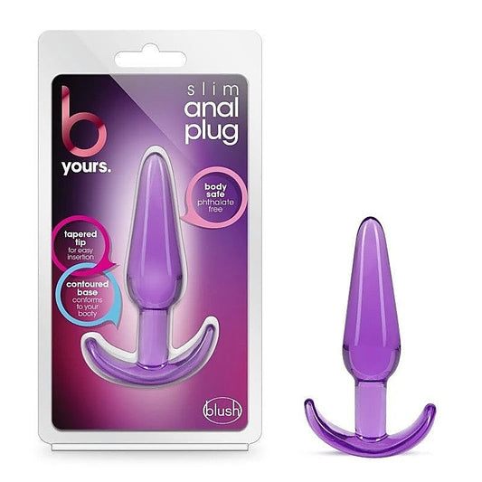 Blush Novelties B Yours Slim Butt Plug 10.8cm Purple - Butt Plugs