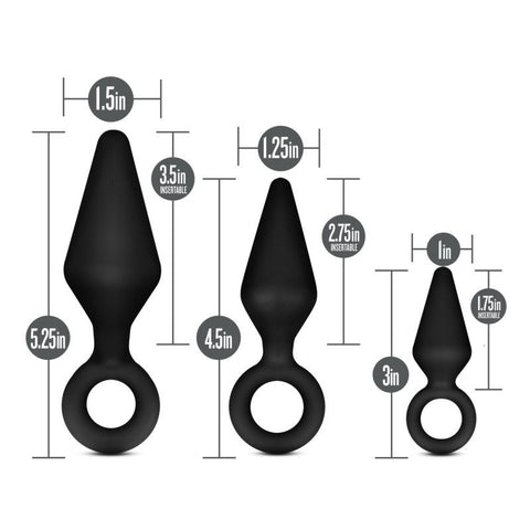 Anal Adventures Platinum Silicone Loop Plug Kit - Butt Plugs