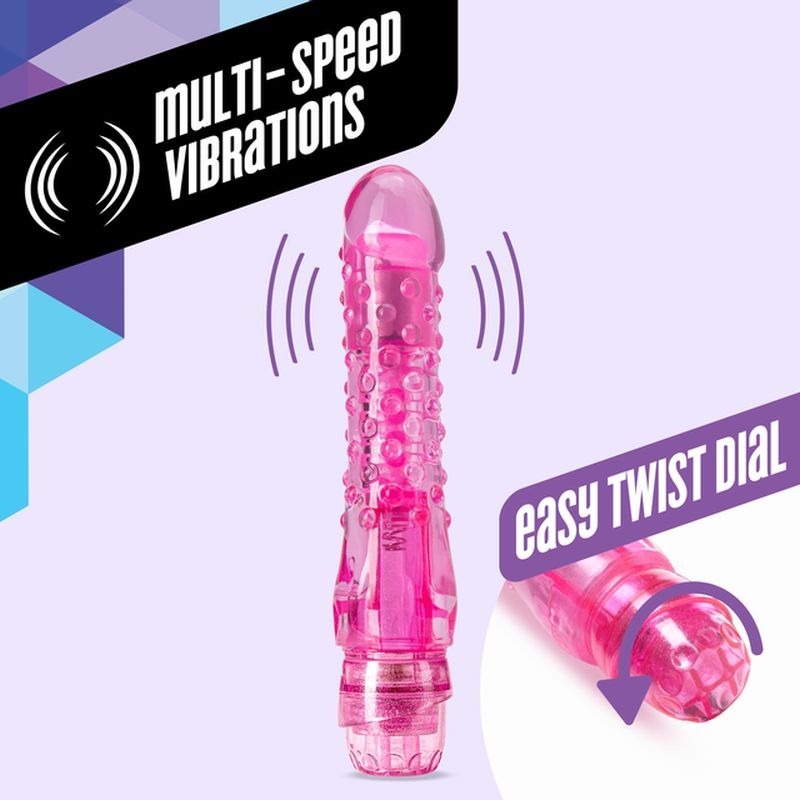 Naturally Yours Bump n Grind Vibrating Dildo Pink - Vibrating Dildos