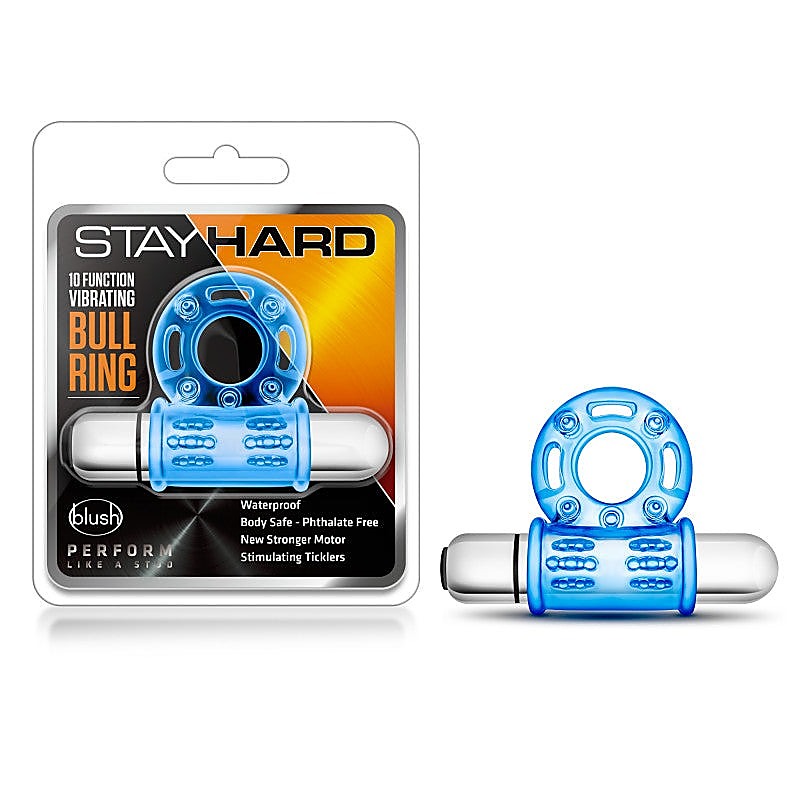 Stay Hard 10 Function Vibrating Bull Cock Ring - Vibrating Cock Rings