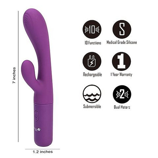 RAYLA USB Rechargeable Rabbit Vibrator by Maia Toys - Rabbit Vibrators