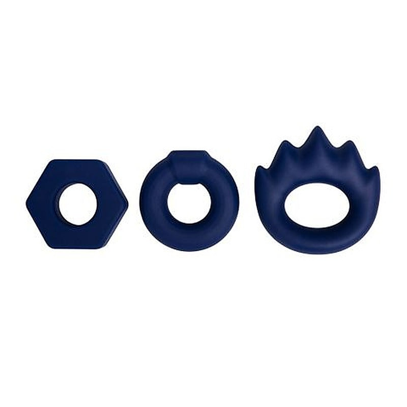 LONZO Stretchy Silicone Cock Rings by Maia Toys - Cock Ring Sets