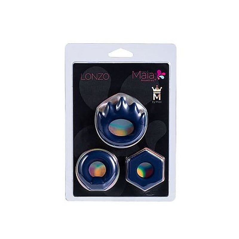 LONZO Stretchy Silicone Cock Rings by Maia Toys - Cock Ring Sets