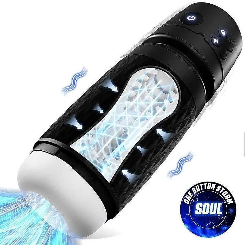 B-Warrior Sucking and Vibrating Masturbator by Topco - Masturbators and Strokers
