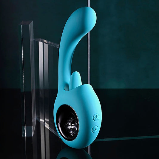 Evolved HOW MANY LICKS G Spot Vibrator With Flicking Stimulator Blue