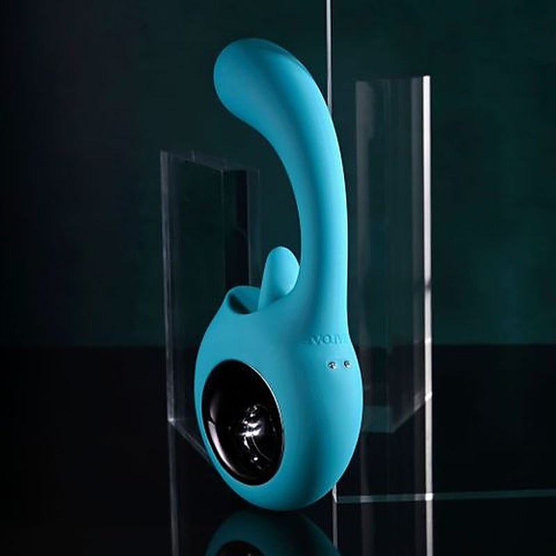 Evolved HOW MANY LICKS G Spot Vibrator With Flicking Stimulator Blue - G-Spot Vibrators