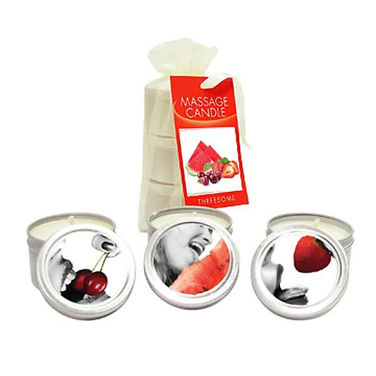 Earthly Body Edible Massage Candles Threesome 3 Pack - Sex Pheromones and Perfumes