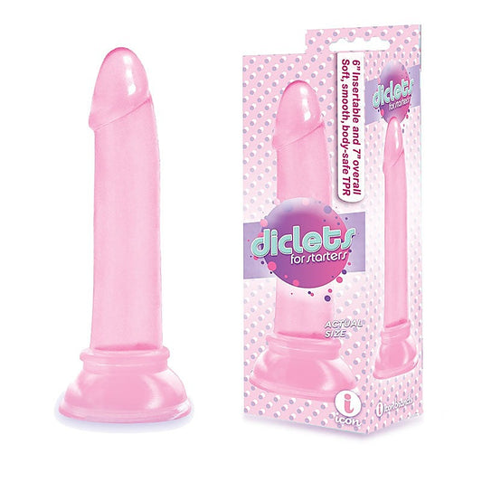 Icon Brands The 9s Diclets Realistic Dong 17.8cm Pink - Realistic Dildos