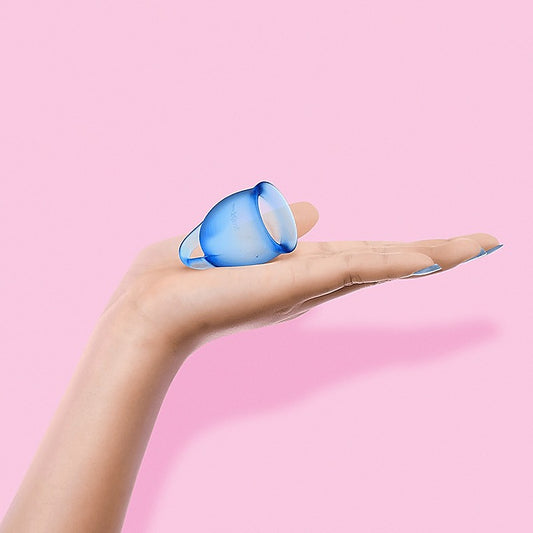 Satisfyer Feel Confident Silicone Menstrual Cups Set of 2 Dark Blue - Menstrual Cups