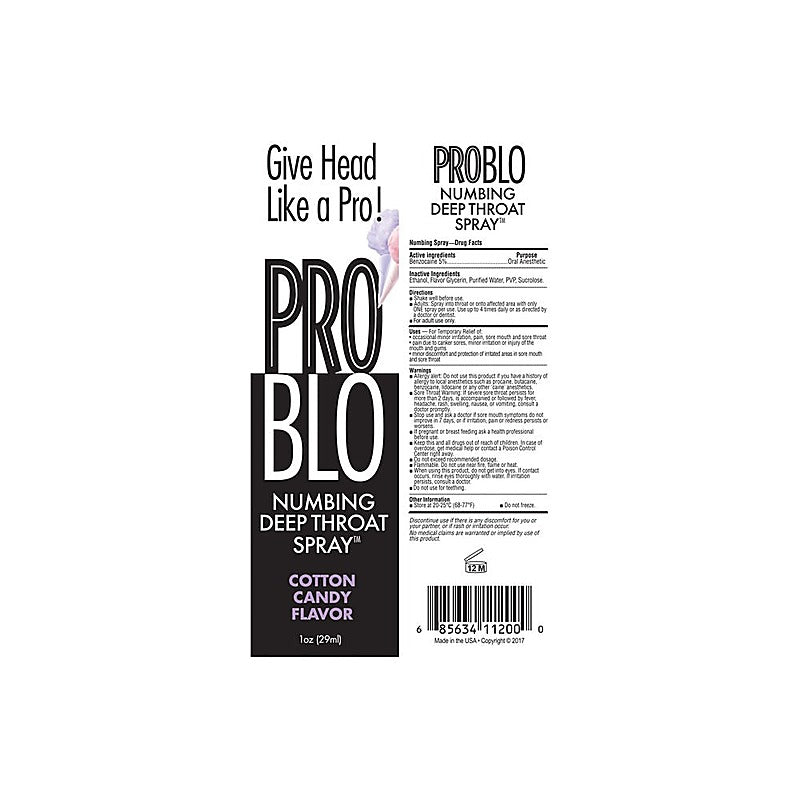 ProBlo Flavoured Deep Throat Spray by Little Genie - Delay and Excite Sprays