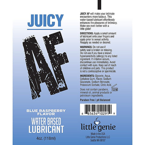 Little Genie Juicy AF Flavoured Water Based Lubricant 120 ml - Water Based Lubes