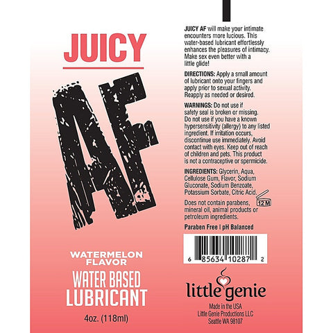 Little Genie Juicy AF Flavoured Water Based Lubricant 120 ml - Water Based Lubes