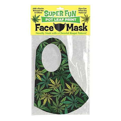 Super Fun POT LEAF Novelty Face Mask by Little Genie - Masks And Blindfolds