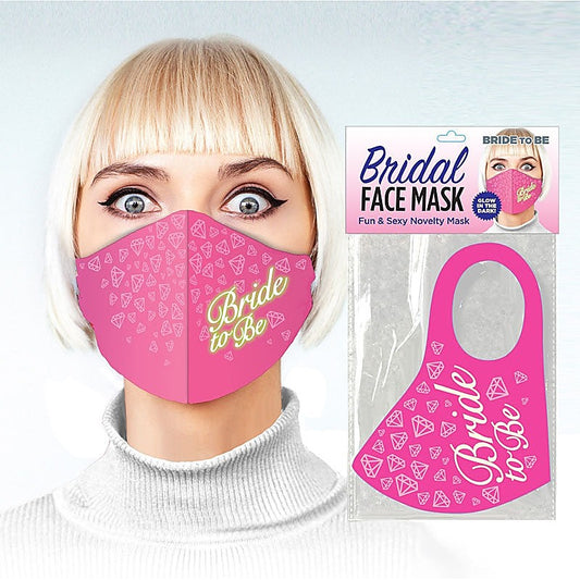 Little Genie Bridal Face Bride To Be Glow Novelty Mask Pink - Masks And Blindfolds