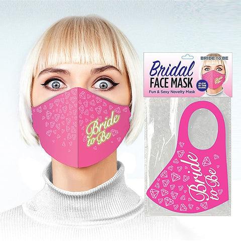 Little Genie Bridal Face Bride To Be Glow Novelty Mask Pink - Masks And Blindfolds