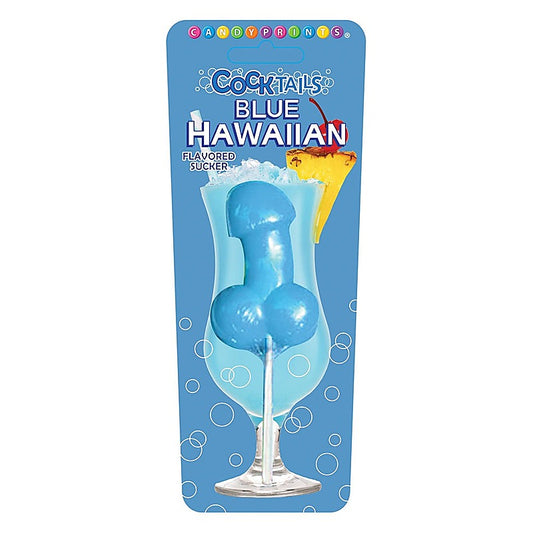 Cocktail Suckers Blue Hawaiian Flavoured Dicky Lollypop - Party Gifts and Novelties
