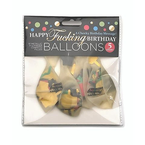 Happy Birthday Confetti Party Balloons by Little Genie - Party Gifts and Novelties