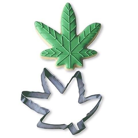 Cannabis Metal Cookie Cutter by Little Genie - Party Gifts and Novelties