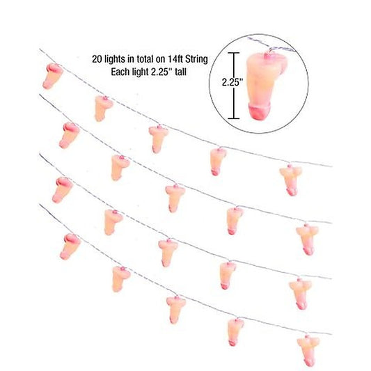 Glitterati Novelty Penis Party String Light by Little Genie - Party Gifts and Novelties