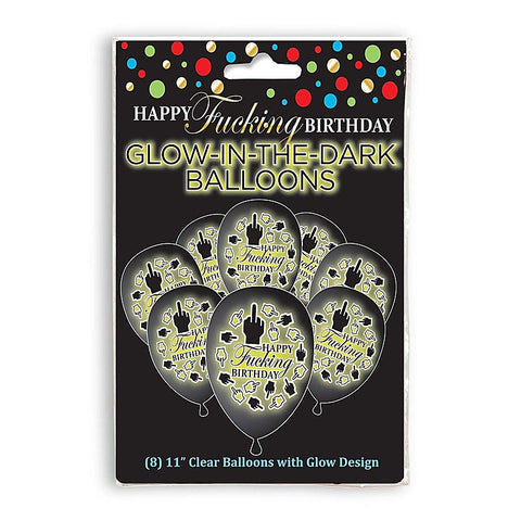 Happy Fucking Birthday Glow In The Dark Balloons - Party Gifts and Novelties
