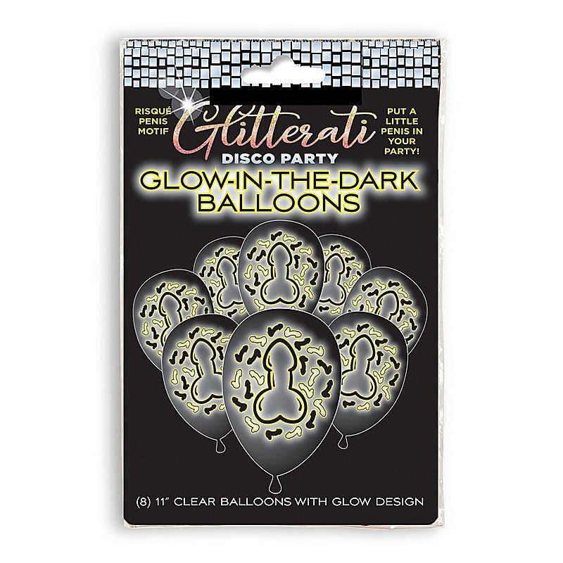 Glitterati Disco Party Glow In The Dark Balloons - Party Gifts and Novelties