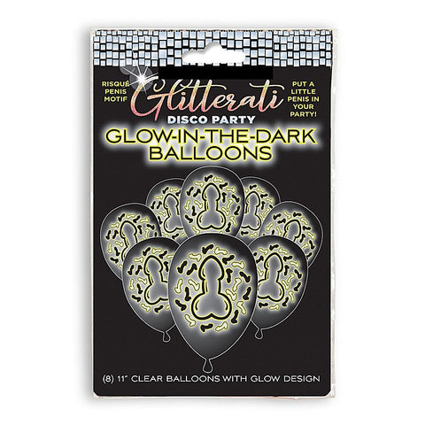 Glitterati Disco Party Glow In The Dark Balloons - Party Gifts and Novelties