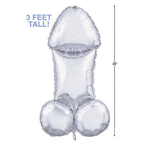 Glitterati Hens Disco Party Giant Penis Mylar Balloon - Party Gifts and Novelties