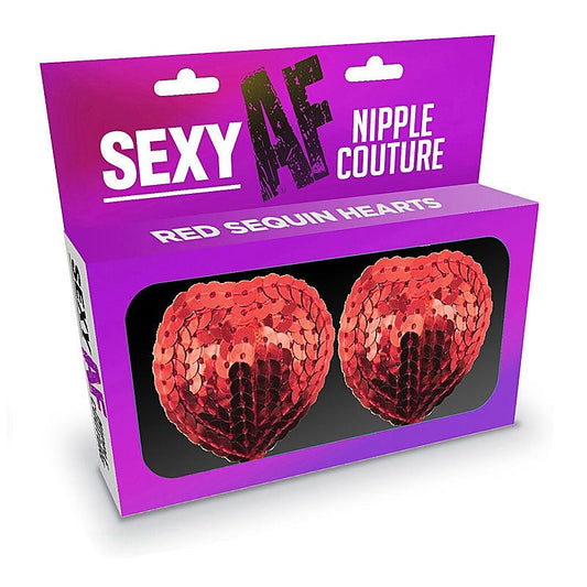 Heart Shape Nipple Couture Sequin Pasties by Little Genie - Breast and Nipple Toys