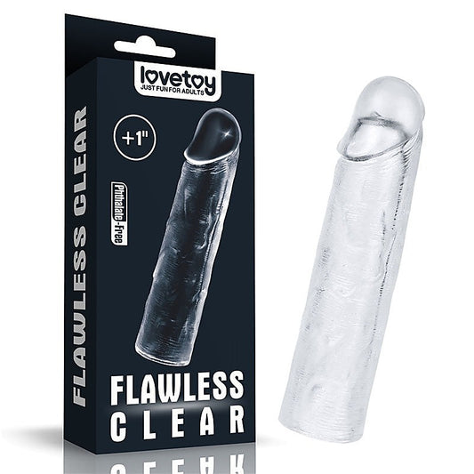 Lovetoy Flawless Penis Extender Sleeve Clear - Penis Sleeves and Extenders