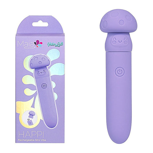 Maia HAPPI Rechargeable 10 Function Bullet Vibrator Purple - Bullet Vibrators