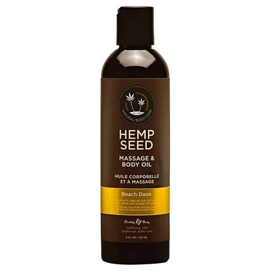 Earthly Body Scented Hemp Seed Massage and Body Oil 237 ml - Massage Oils and Lubricants