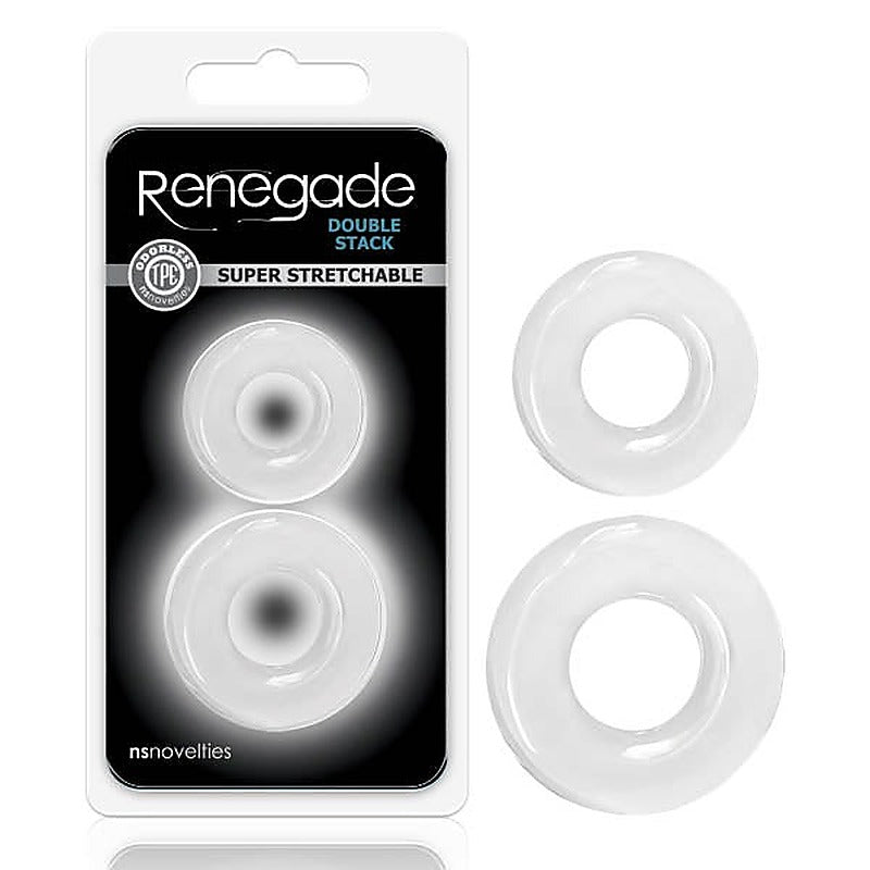 Renegade Double Stack Stretchy Cock Rings Set - Cock Ring Sets