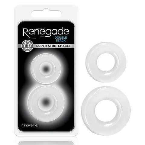 Renegade Double Stack Stretchy Cock Rings Set - Cock Ring Sets