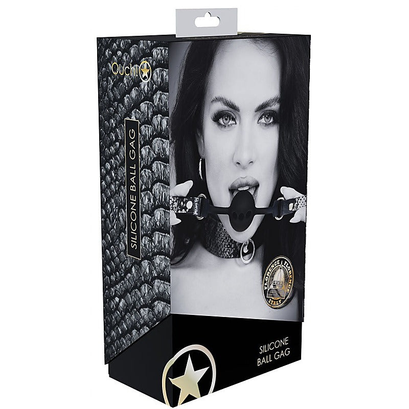 Shots Toys OUCH! Florence Collection Brethable Silicone Ball Gag - Bondage Gags and Bits
