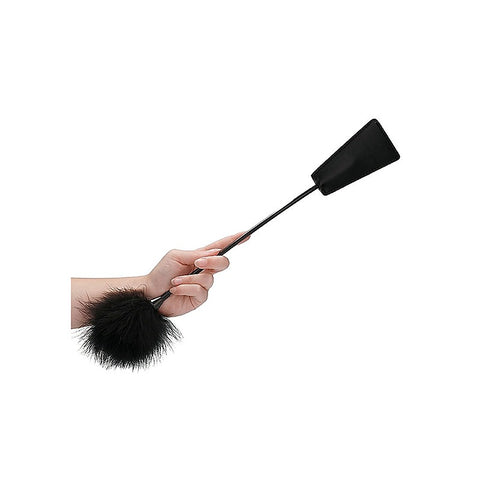Shots Toys Ouch! Bondage Crop With Feather Whip - Whips And Crops