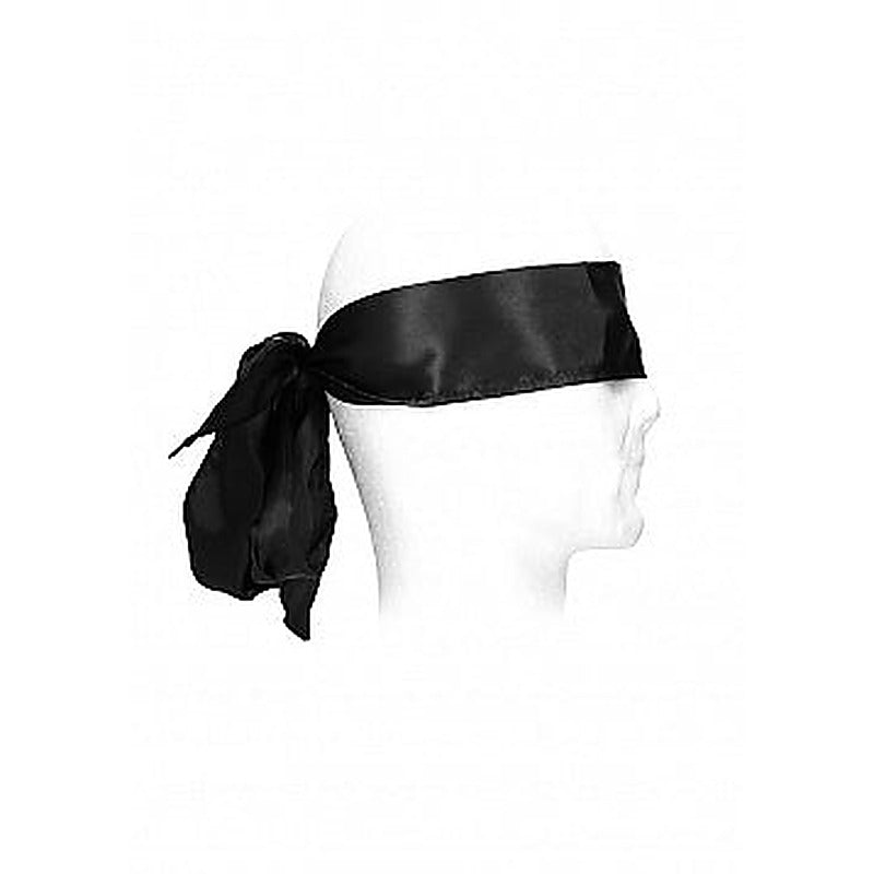 OUCH Black & White Bondage Silky Ribbon by Shots Toys - Cuffs And Restraints