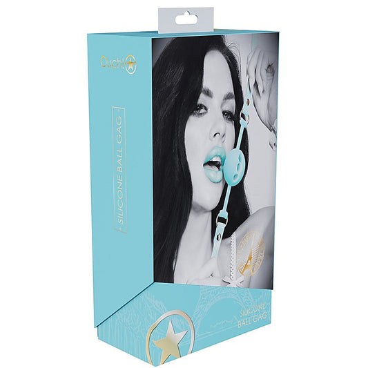 Shots Toys OUCH! Paris Collection Breathable Silicone Ball Gag Restraint - Bondage Gags and Bits