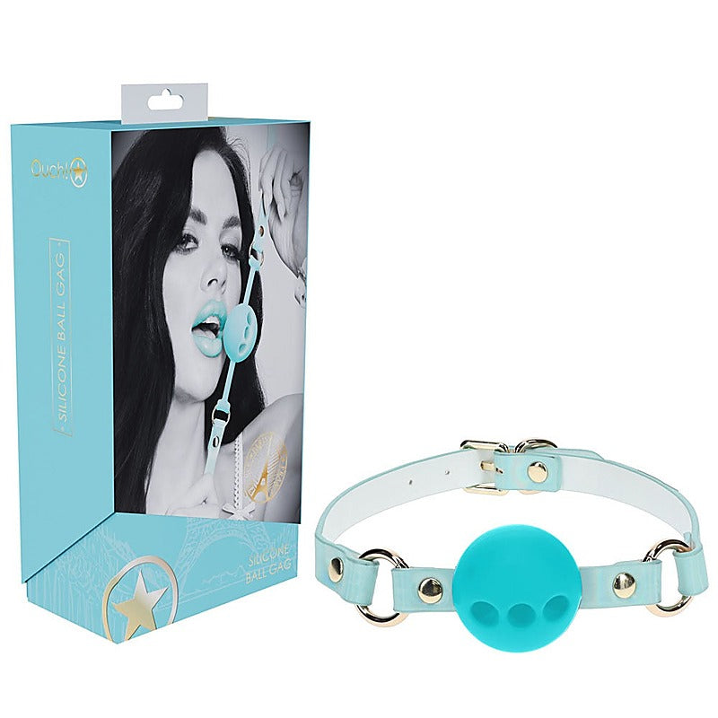 OUCH! Paris Collection Breathable Ball Gag by Shots Toys - Bondage Gags and Bits