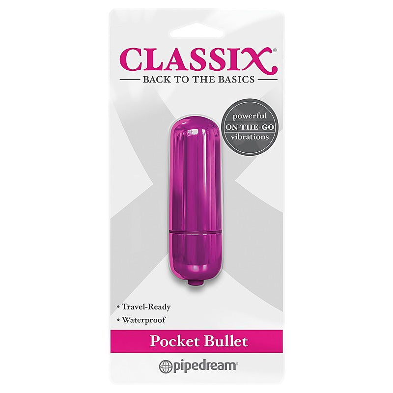 Classix Vibrating Pocket Bullet Massager - Bullet Vibrators