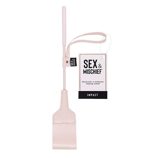Sportsheets Sex & Mischief Peaches N CreaMe BDSM Play Riding Crop - Whips And Crops