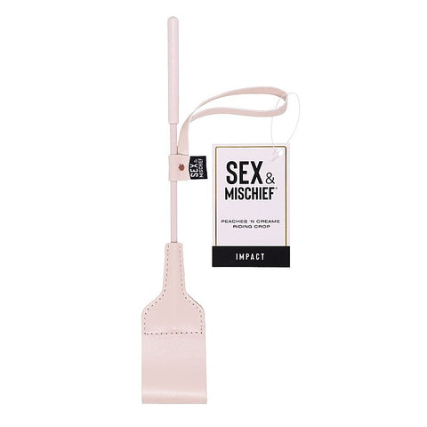 Sportsheets Sex & Mischief Peaches N CreaMe BDSM Play Riding Crop - Whips And Crops