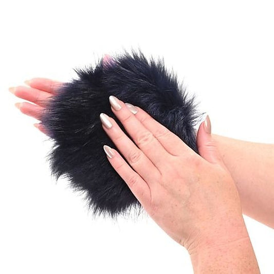 Sportsheets Sex & Mischief Cougar Spiked Sensory Glove Navy Blue - Wigs and Gloves
