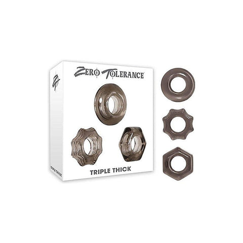 Zero Tolerance Triple Thick Cock Ring Set by Evolved - Cock Ring Sets