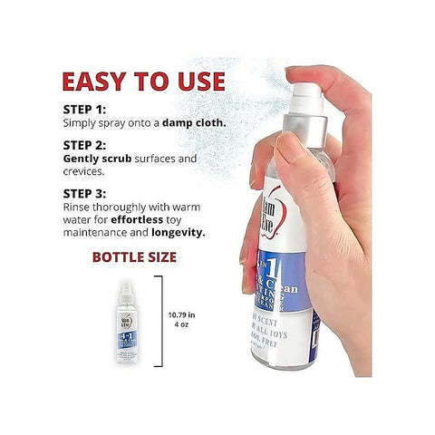 4 In 1 Pure and Clean Adult Toy Cleaner by Adam & Eve - Adult Toy Cleaner