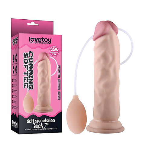 8.5 Inch Soft Ejaculation Realistic Cock With Ball - Realistic Dildos