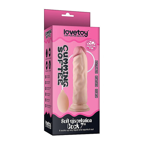 8.5 Inch Soft Ejaculation Realistic Cock With Ball - Realistic Dildos