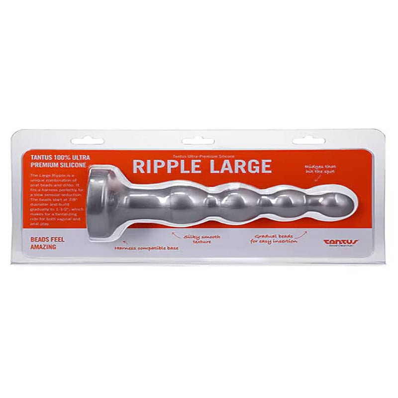 Ripple Large Silicone Anal Beads by Tantus - Anal Beads and Balls