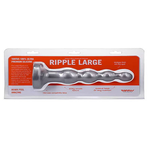 Ripple Large Silicone Anal Beads by Tantus - Anal Beads and Balls