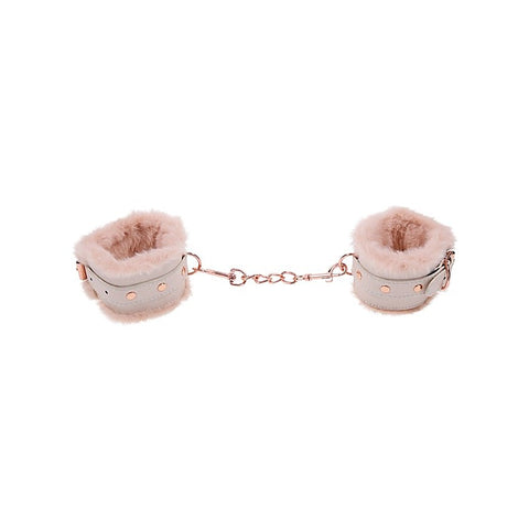 Peaches N Creame Fur Bondage Handcuffs by Sportsheets - Cuffs And Restraints