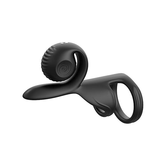Snail Vibe Jovi Vibrating Couples Ring Black - Vibrating Cock Rings